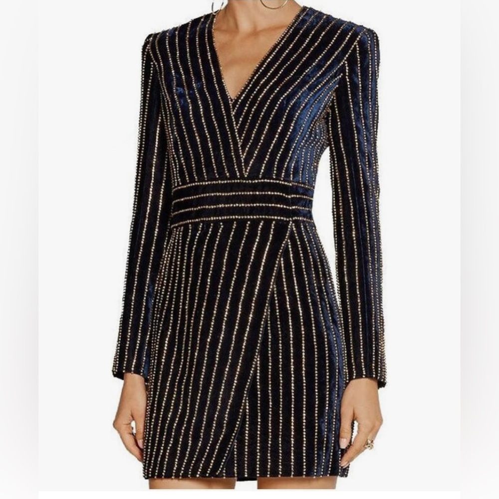 Velvet cocktail dress with rhinestones small